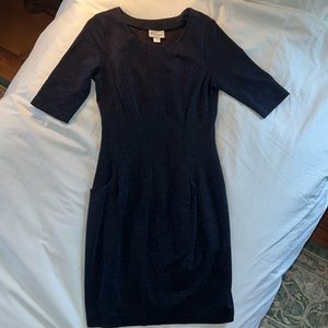 Ganni crew neck blue semi formal dress, Size Large